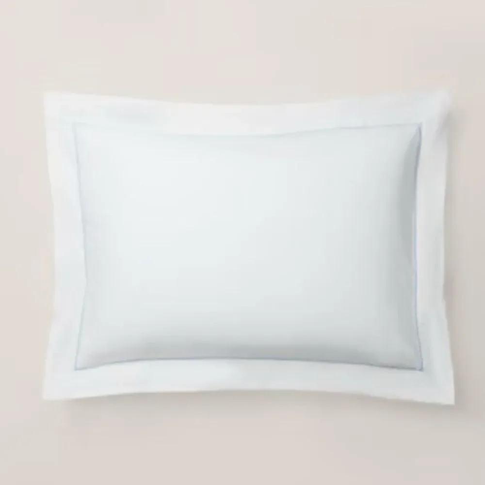 Ralph Lauren Organic Cotton Percale Palmer Standard Sham in Pale Sky Blue